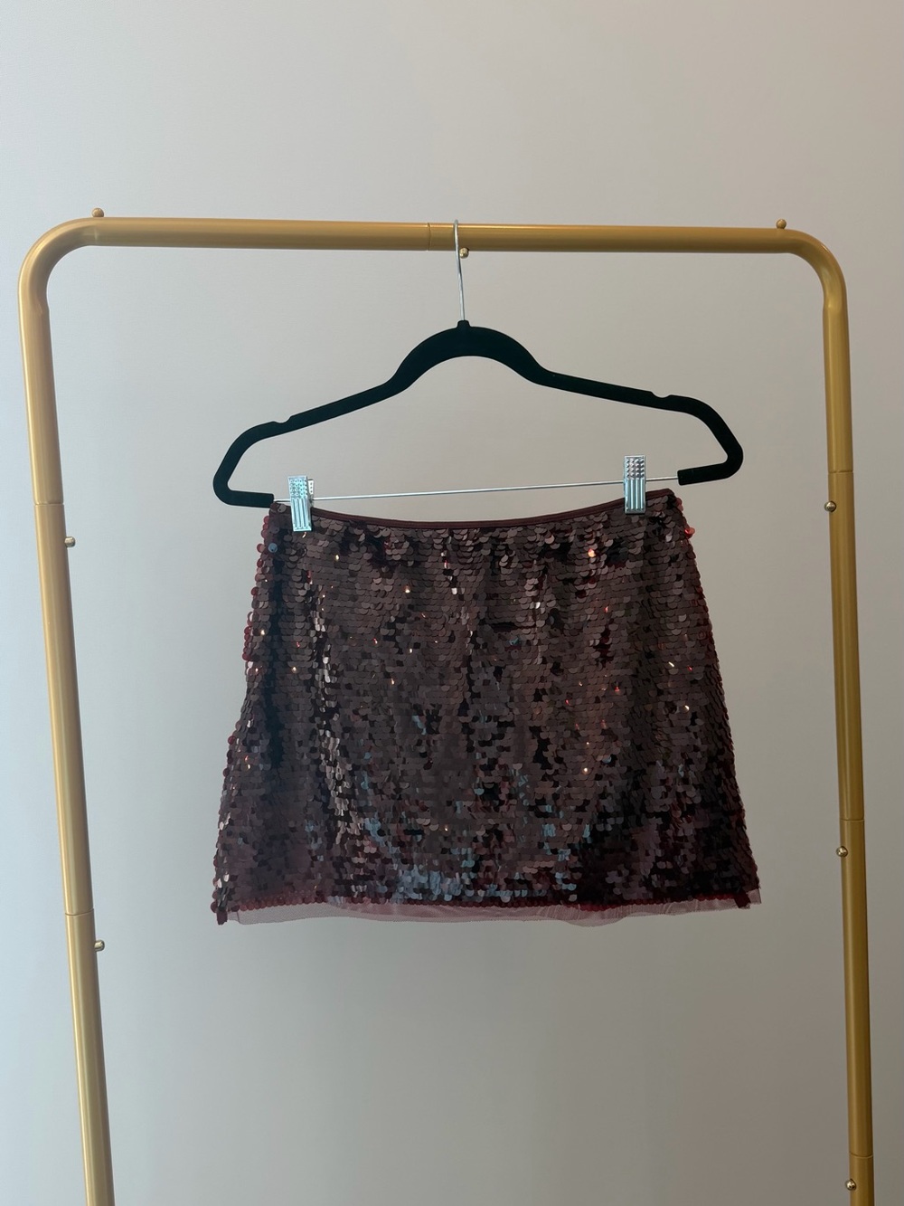 Target Sequin Mini Skirt - Burgundy